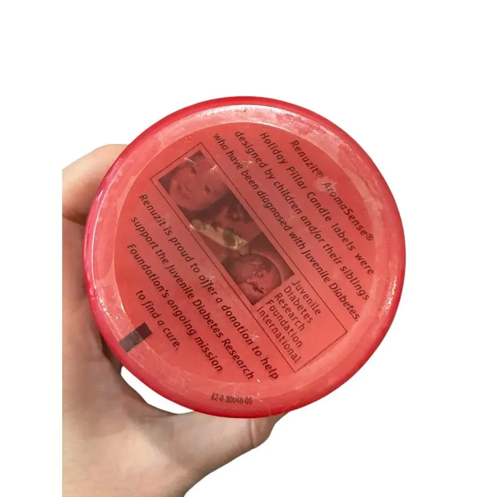 Renuzit Longlast AromaSense 3 Pillar Candles‎ Apple Cinnamon Gingerbread Vanilla